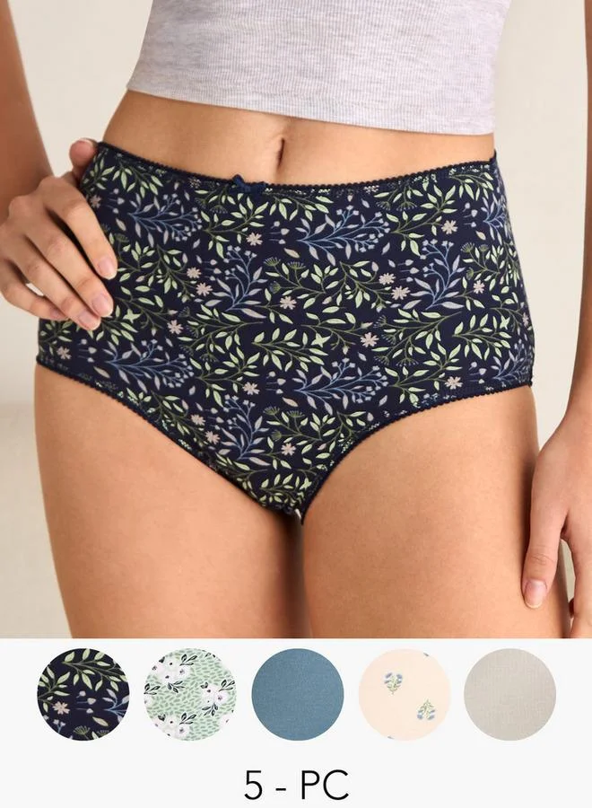 Splash FAV Set of 5 - Full Briefs High Waist with Assorted Print